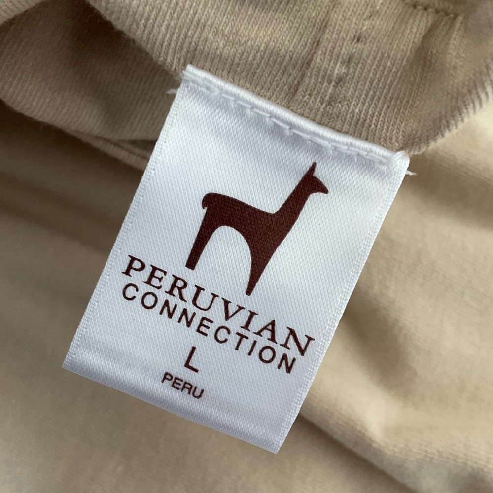 Peruvian Connection Cream Cotton Sleeveless Scoop Neck Midi Dress EUC Size L - Picture 5 of 7